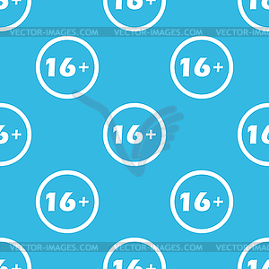 Age restriction sign blue pattern - vector clip art