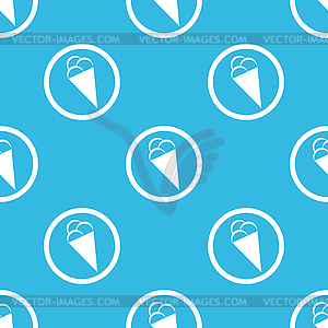 Ice cream sign blue pattern - vector image