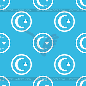 Turkey symbol sign blue pattern - vector clipart