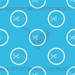 Cut sign blue pattern - royalty-free vector clipart