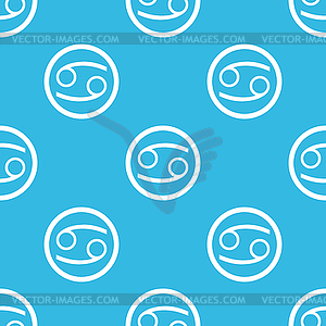 Cancer sign blue pattern - vector clipart