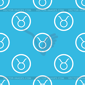 Taurus sign blue pattern - vector clipart
