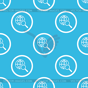 Глобальный поиск знак синий шаблон - векторный графический клипарт