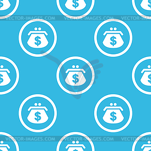 Доллар кошелек знак синий шаблон - векторный клипарт EPS