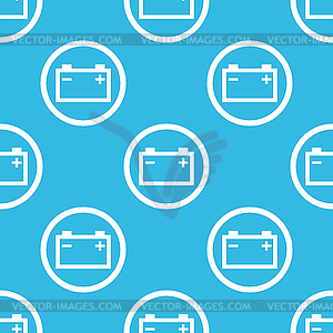 Accumulator sign blue pattern - vector clipart