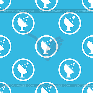 Satellite dish sign blue pattern - vector clipart