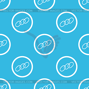 Chain sign blue pattern - vector image