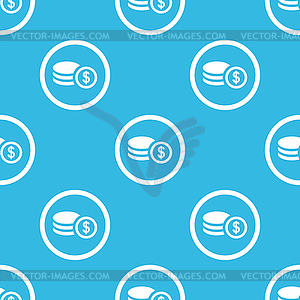 Dollar rouleau sign blue pattern - vector clipart