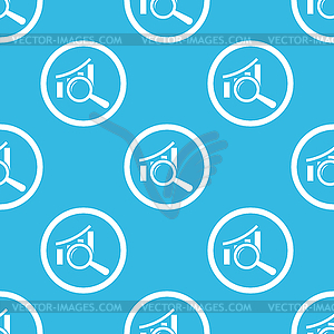 Graphic examination sign blue pattern - vector clip art