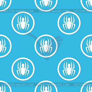 Spider sign blue pattern - vector clipart