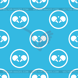 Table tennis sign blue pattern - vector image