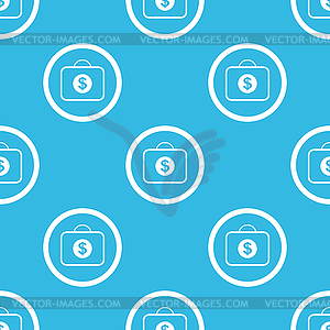 Dollar bag sign blue pattern - vector clipart