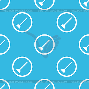 Plunger sign blue pattern - vector clipart