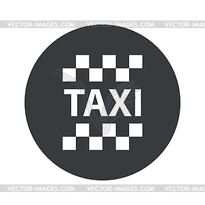 Monochrome round taxi icon - vector clipart / vector image