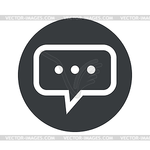Monochrome round typing icon - vector clipart