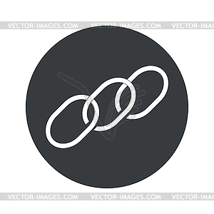 Monochrome round chain icon - vector clipart