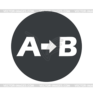 Round to B icon - vector image