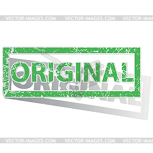 Green outlined ORIGINAL stamp - vector clipart