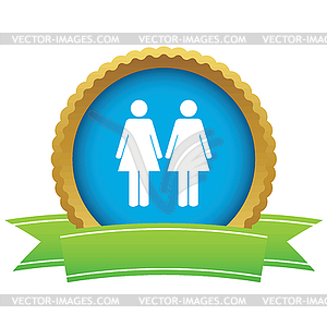 Women certificate icon - vector clipart