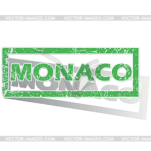Зеленый изложил Монако печать - иллюстрация в векторе