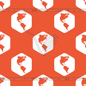 Оранжевый шестиугольник Америка шаблон - изображение в векторе / векторный клипарт
