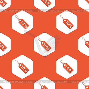 Orange hexagon discount pattern - vector clipart