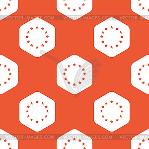 Orange hexagon European Union pattern - vector image