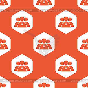 Orange hexagon user group pattern - vector clipart