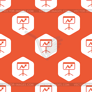 Orange hexagon graphic presentation pattern - royalty-free vector image