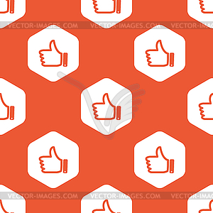 Orange hexagon like pattern - vector image