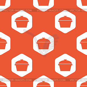 Оранжевый шестиугольник пан модель - векторизованное изображение клипарта