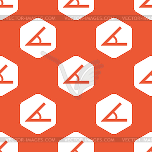 Orange hexagon angle pattern - vector image