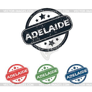 Round Adelaide city stamp set - vector clipart / vector image