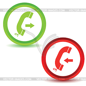 Two call icons - vector image