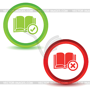 Two book manage icons - vector image