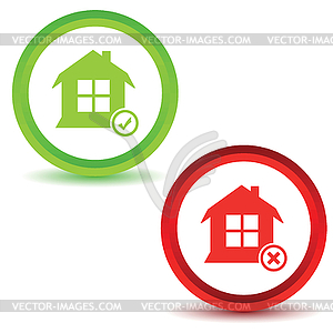 Two house manage icons - vector clipart