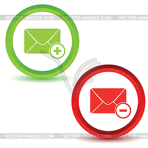 Two mail manage icons - vector clip art