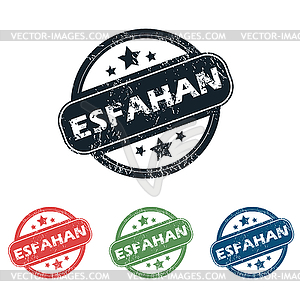 Round Esfahan city stamp set - vector clipart / vector image