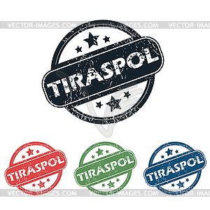 Round Tiraspol city stamp set - vector image