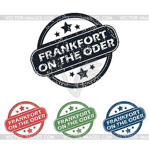 Frankfort on Oder stamp set - vector image