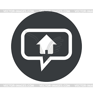 Круглый диалоговое домой значок - изображение в векторном формате