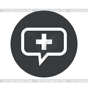 Round dialog plus icon - vector EPS clipart