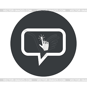 Round dialog hand cursor icon - vector image