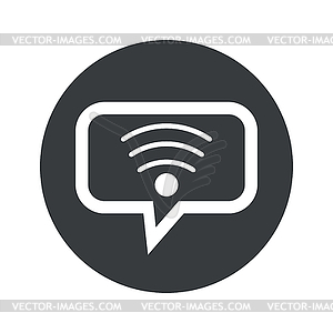 Round dialog Wi-Fi icon - vector clipart