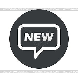 Round dialog NEW icon - vector image