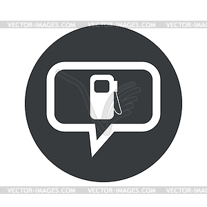 Round dialog gas station icon - vector image