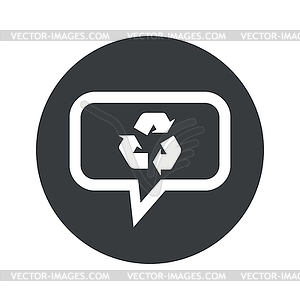 Round dialog recycle icon - vector clipart