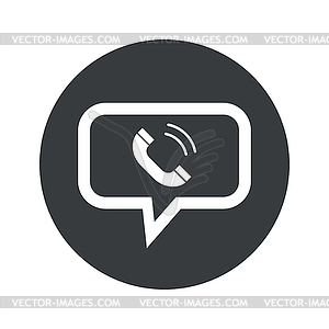 Round dialog calling icon - vector image