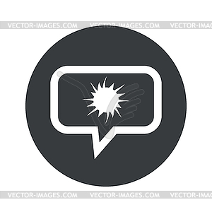 Round dialog starburst icon - vector clip art