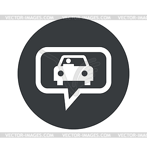 Round dialog car icon - vector EPS clipart